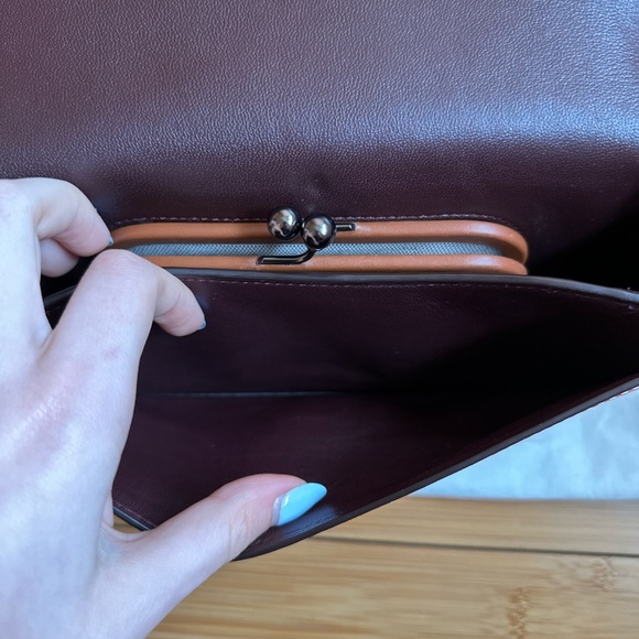 Coach Dinky in Pewter/Melon Bordeaux Colorblock Crossbody - Picture 8 of 9